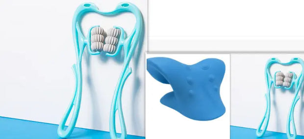 Multifunctional Six-wheel  Manual Neck Massager Massage Relieve Roller Massage Tool null