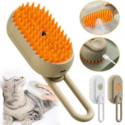 Cat Steam Brush Steamy Dog Brush 3 In 1 Electric Spray Cat Hair Brushes For Massage Pet Grooming Comb Hair Removal Combs Steam Pet Brush null