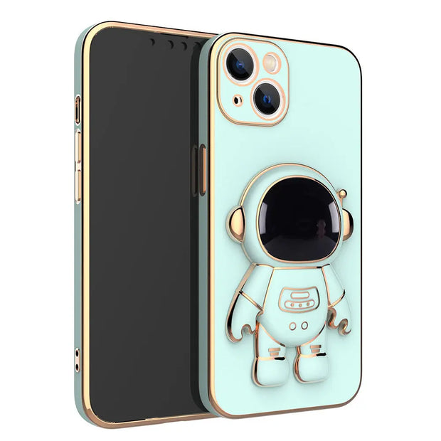 Phone case with astronaut design on a light blue background