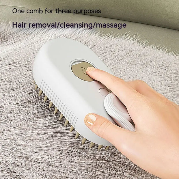 Cat Steam Brush Steamy Dog Brush 3 In 1 Electric Spray Cat Hair Brushes For Massage Pet Grooming Comb Hair Removal Combs Steam Pet Brush null