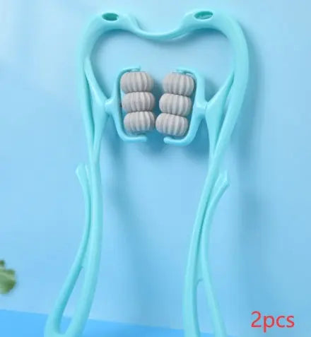 Multifunctional Six-wheel  Manual Neck Massager Massage Relieve Roller Massage Tool null