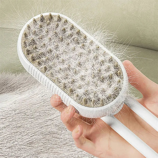 Cat Steam Brush Steamy Dog Brush 3 In 1 Electric Spray Cat Hair Brushes For Massage Pet Grooming Comb Hair Removal Combs Steam Pet Brush null