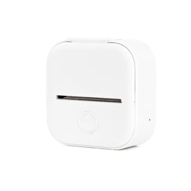 White electronic device with a black component on a white background