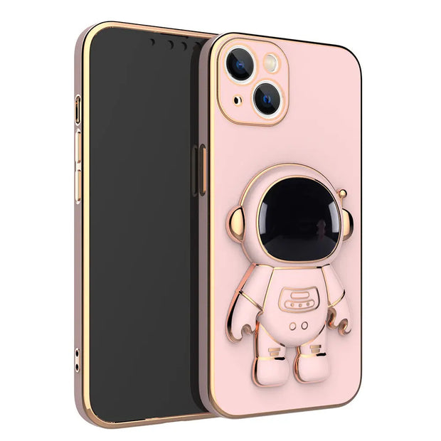 Phone case with a cute robot design on a white background